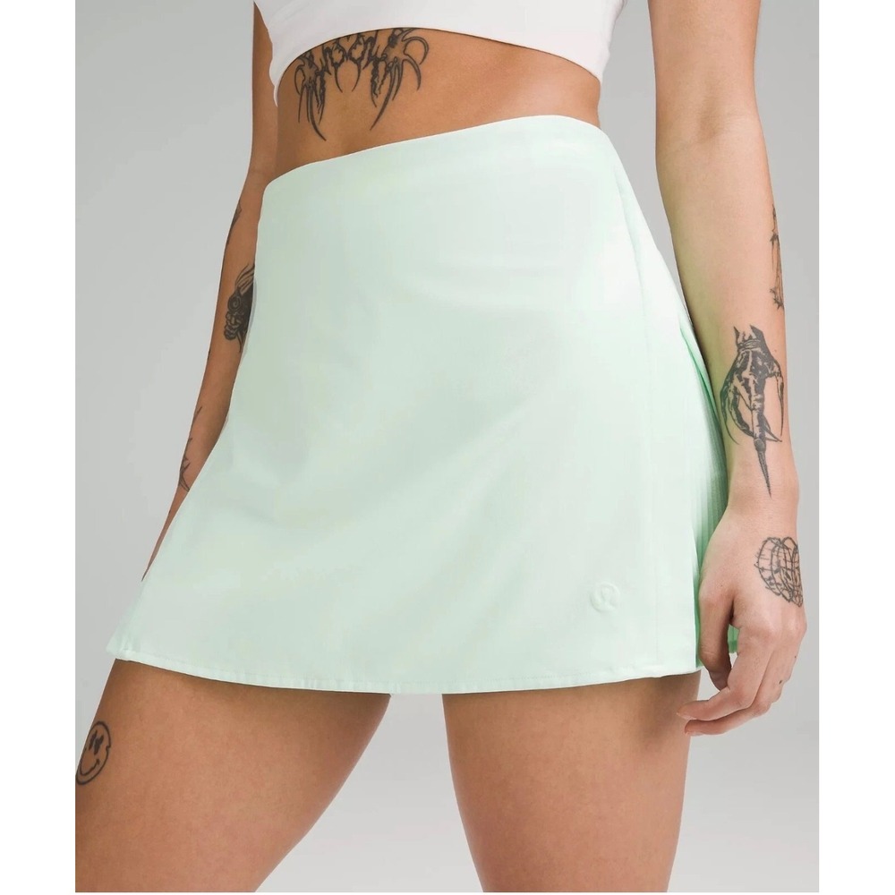 Lululemon Peek Pleat High-Rise Tennis Skirt Mint Moment Size 8 - Picture 14 of 14
